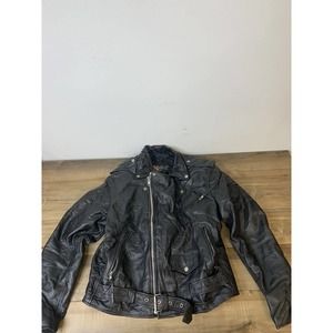 Women's Leather Motorcycle Jacket Black X Element Size XXL "Queenie"